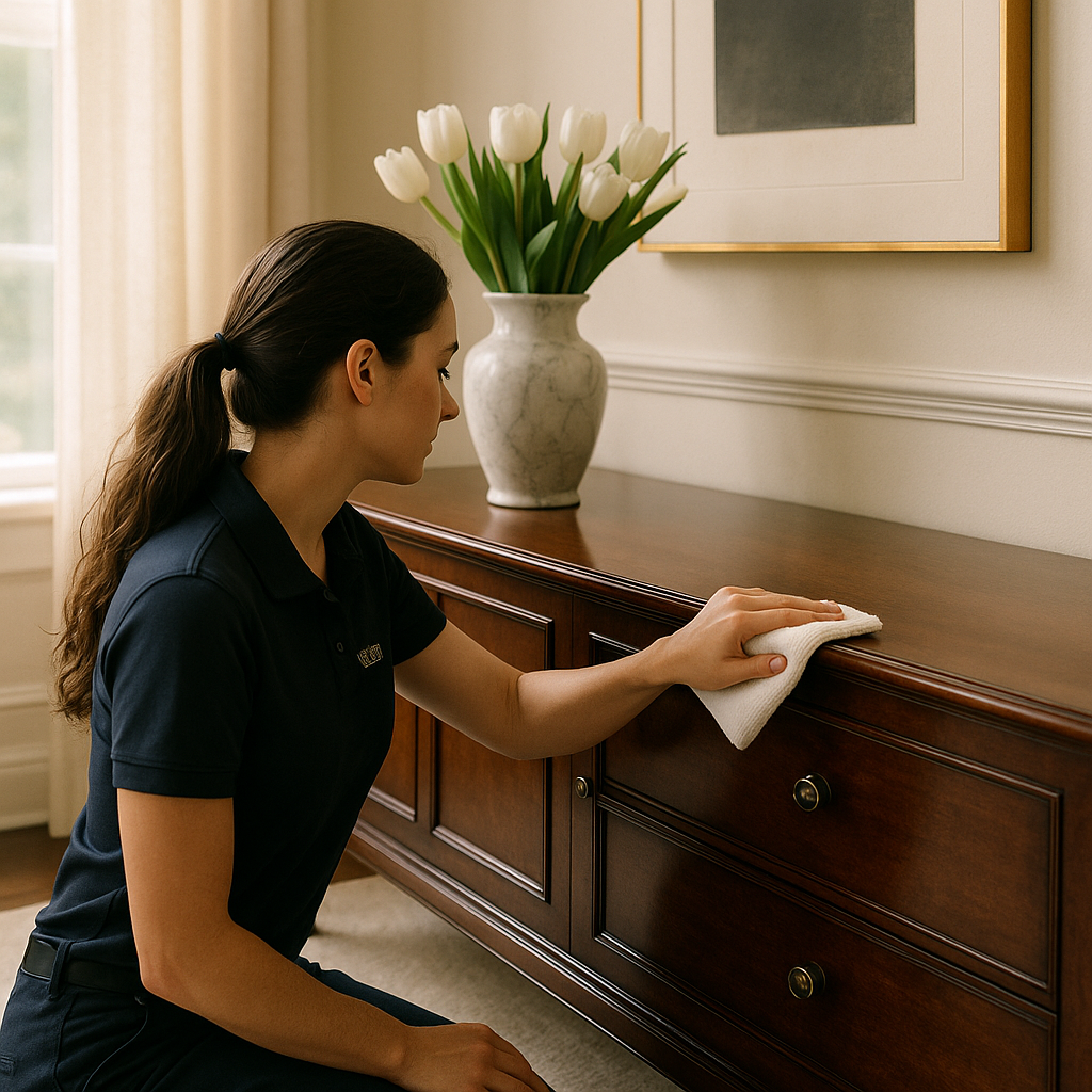 Residential living room cared for by Prime Touch